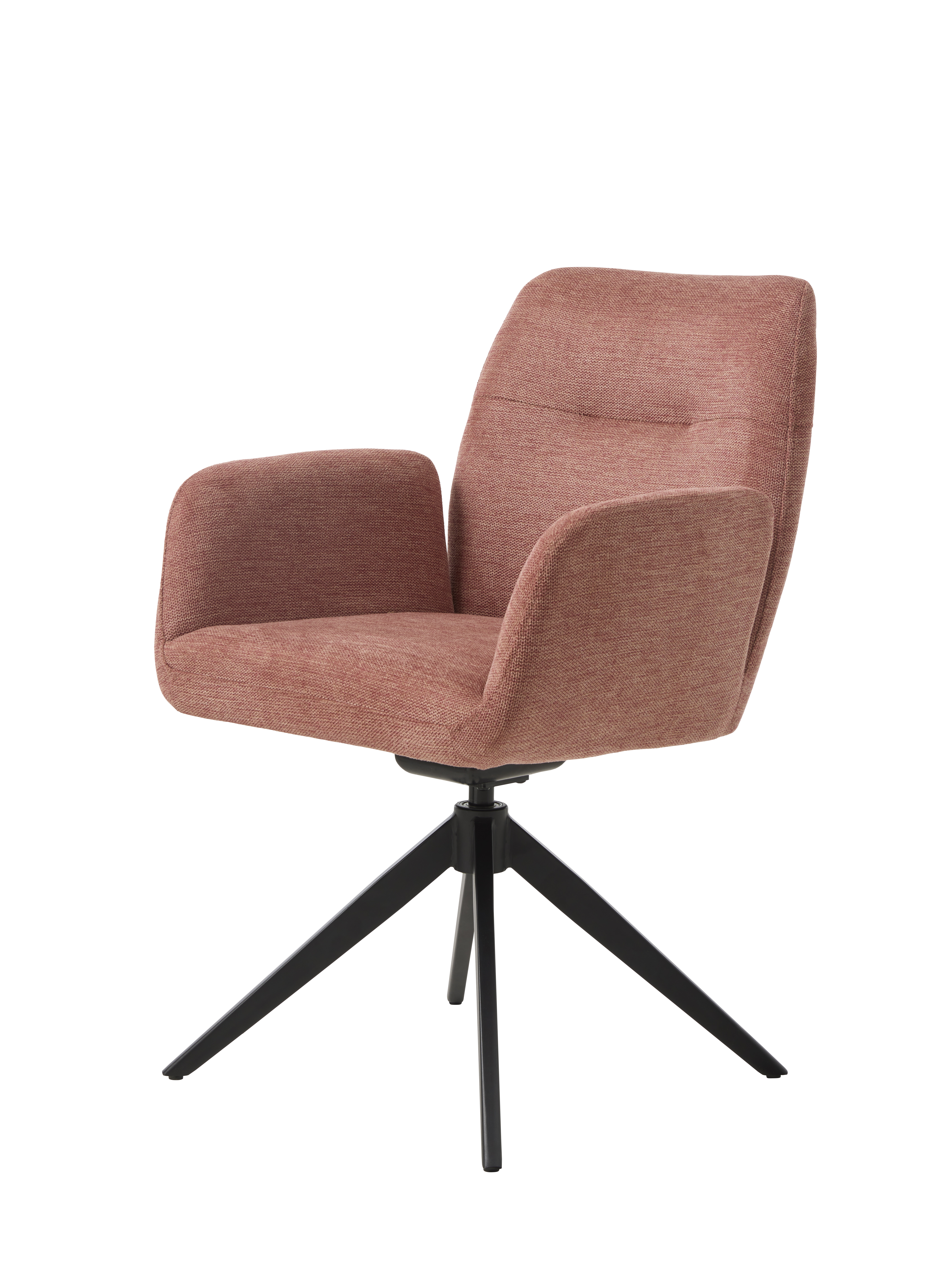 Roxana Select Drejestol     Armlæn Rose Polyester Og Sort Stål