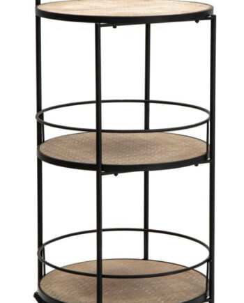 Rullevogn   Industrielt Look  Metal Og Mdf   40x41x5 Cm