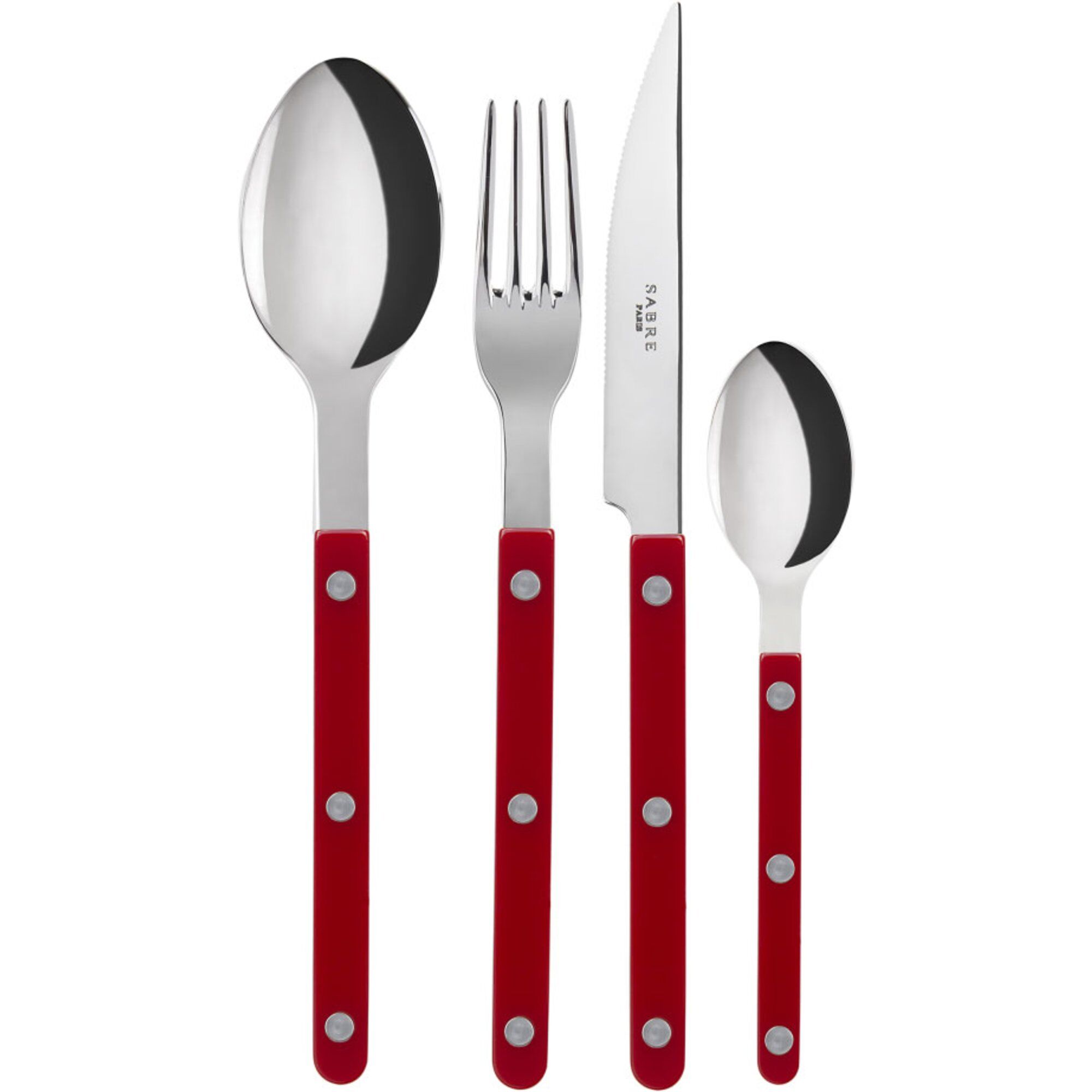 Sabre Paris Bistrot Solid Bestiksæt   Dele  Burgundy