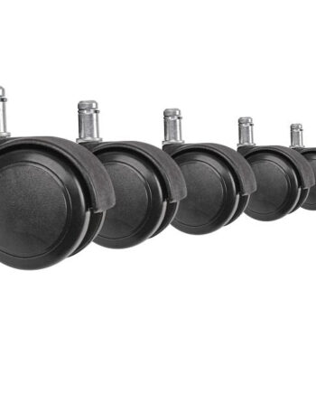 Sæt Af   Hjul Til Kontorstol  Til Hårdt Gulv Med 11 Mm Stift   Diameter 50 Mm  Sorte Premium Kontorstolehjul