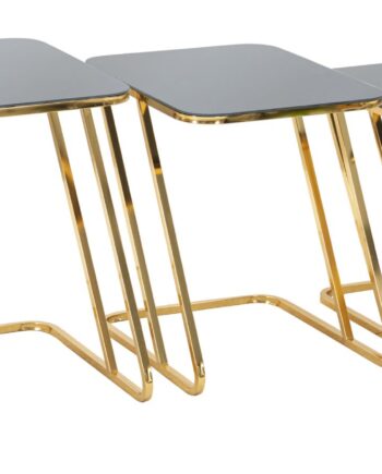 Sæt Med Borde   Glam-stil  Jern Og Glas