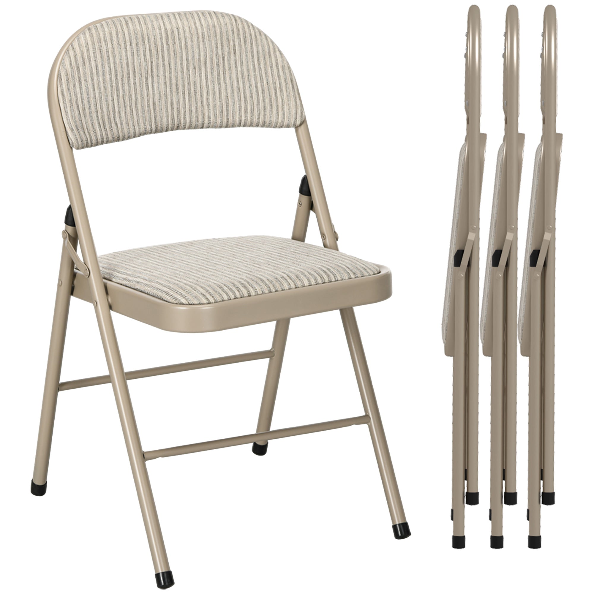 Sæt Med   Klapstole  Bærbare Kontorstole  Stålben  Klapstol Til Kontor  Reception  Venteværelse  Beige Linnedlook