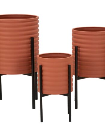 Sæt Med Vaser  Metal  36x56x5  30x48x5  24x37x5 Cm