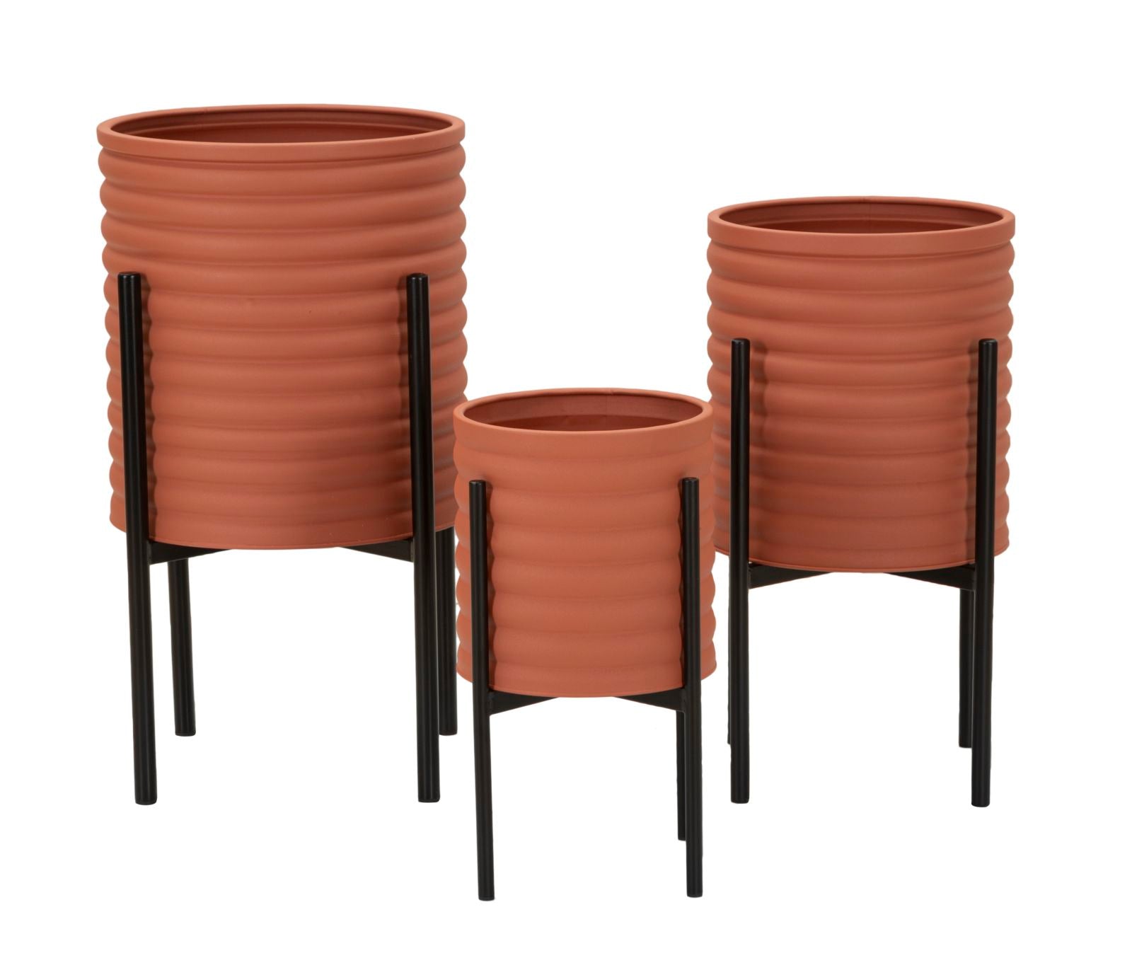 Sæt Med Vaser  Metal  36x56x5  30x48x5  24x37x5 Cm