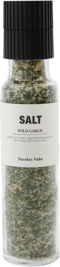 Saltblanding Med Keramisk Kværn   Nicolas Vahé Salt Wild Garlic Urtesalt   Elegant Glas