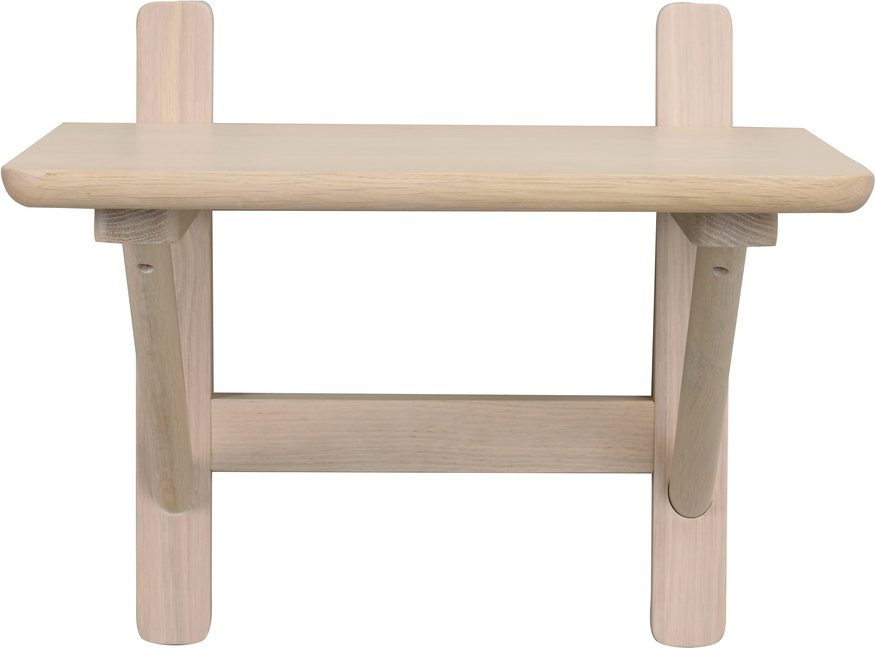 Sengebord Natbord Rowico Camrose Hvidvasket Egetræ Med Hylde 40ã 40ã 35 Cm