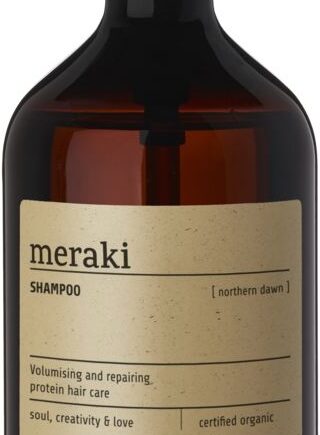 Shampoo Meraki Northern Dawn   Cosmos-certificeret økologisk Hårvask Med Vegetabilsk Protein  Gulerod Og Aloe Vera