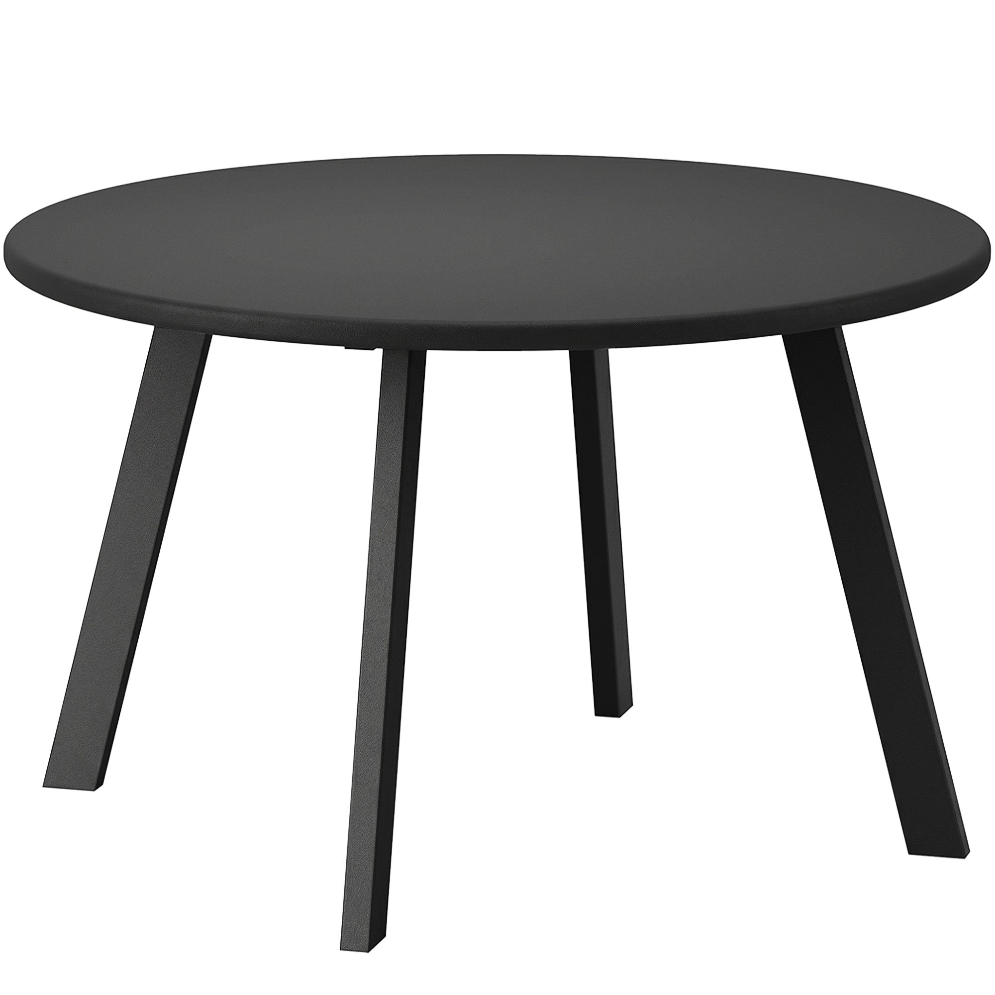 Sidebord  Balkonbord Af Metal  Rundt Sofabord  Vejrbestandigt Havebord  ø70   42h Cm  Mørkegrå