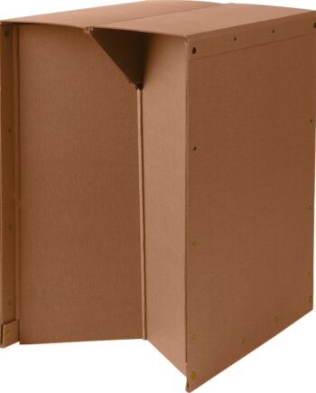 Sidebord Kristina Dam Edo   Pap Og Stof Foldbart Brændt Brun 81ã 52 Cm