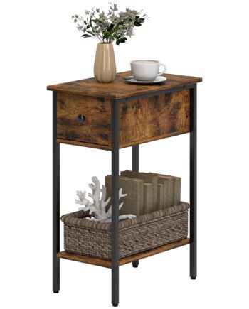 Sidebord Med åbent Rum Og Skuffe  Sengebord  25   40   58 Cm