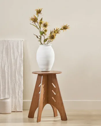 Sidebord   Sofabord  Japandi-look  ø32 Cm  Brun