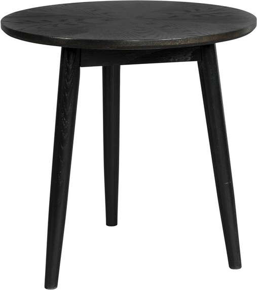 Sidebord Studio White Fabio Småbord ø50   H50 Cm Antracit Finér Egetræ