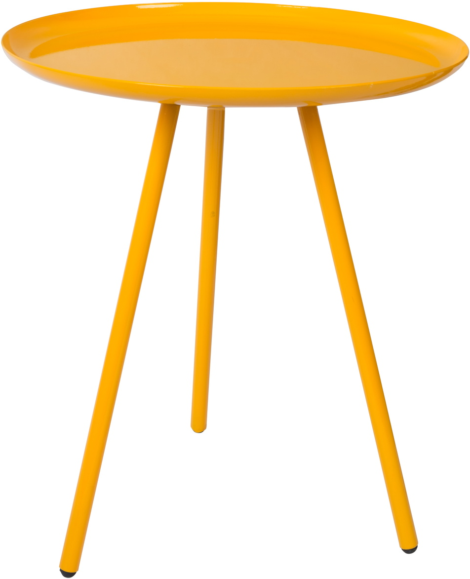 Sidebord Studio White Frost Småbord Rundt Orange Metal ø39   H45 Cm