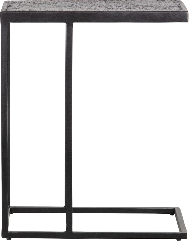Sidebord Woood Febe Sort Metal  -form Småbord H55ã B35ã D45 Cm Uv-bestandigt Indendørs Udendørs