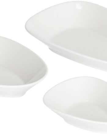 Skålesæt   Stk  Kave Home Pierina Porcelæn Hvid Ovn-   Mikrobølgeegnet