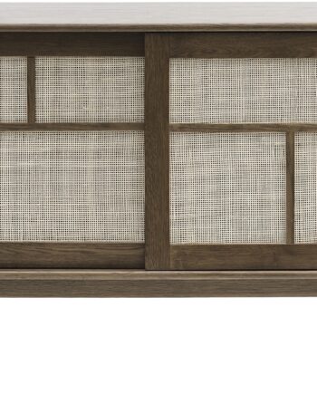 Skænk Nordique Design Barrali Røget Eg   Rattan 80x45x180 Cm