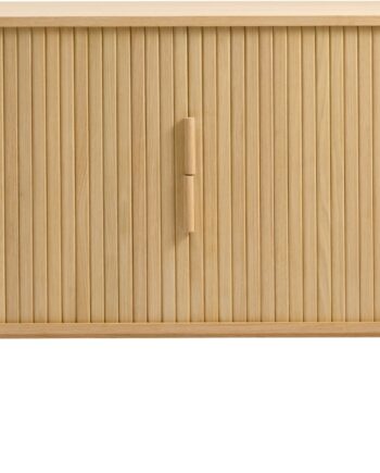 Skænk Nordique Design Cavo H76xb160xd45 Cm Natur Egetræ Sideboard Med Ribbet Mdf-front Og Justerbare Hylder