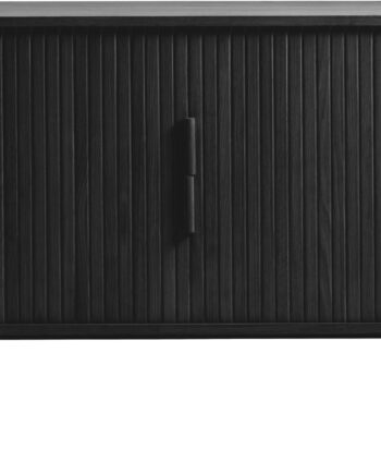 Skænk Nordique Design Cavo Sort Egetræsfiner 160x45x76 Cm