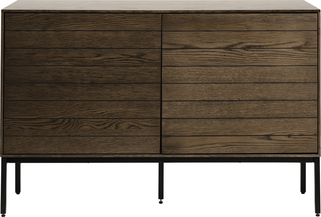 Skænk Nordique Design Modica   Varm Røget Eg   Sort Metal  H78   B120   D45 Cm