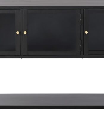 Skænk  -dørs Nordique Design Carmel Sort Guld Højbenet H88xb132xd40 Cm