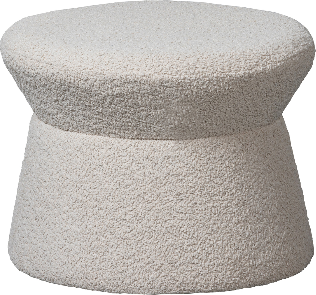 Skammel Fodskammel Woood Rowan Bouclé Natur ø52   H40 Cm