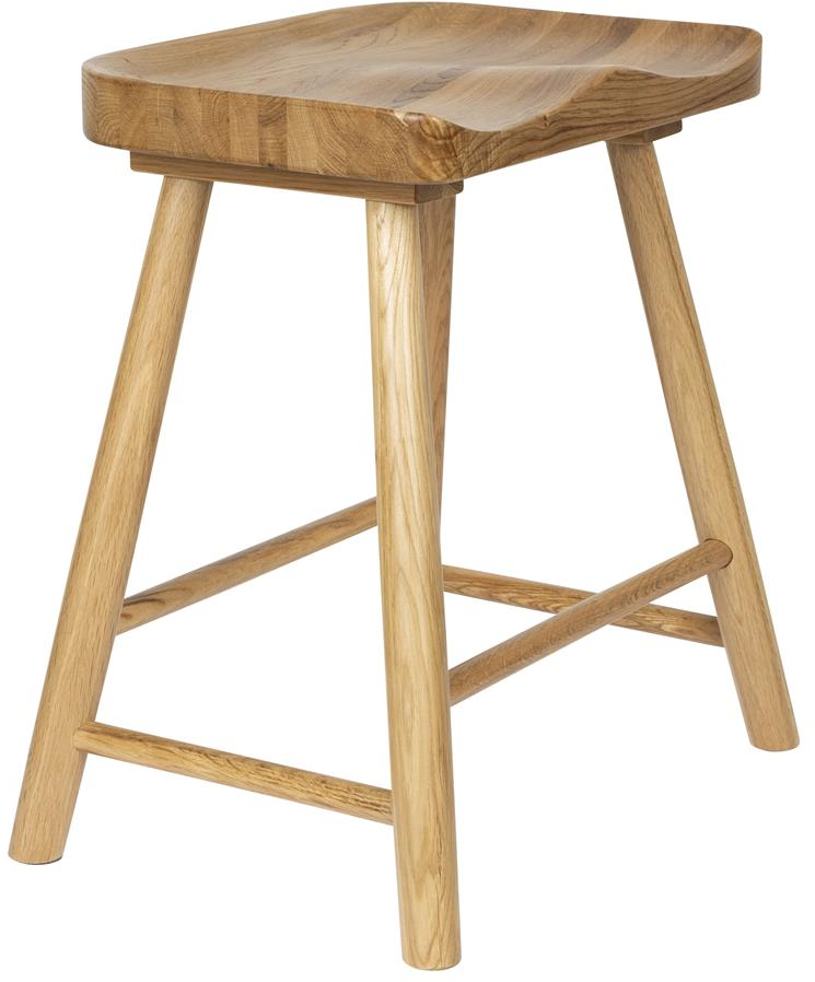 Skammel Taburet Studio White Vander Massivt Egetræ Mørk Sand H46ã B43ã L33 Cm