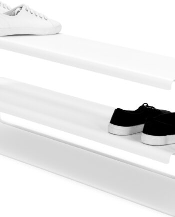 Skoreol Og Skohylde Spinder Design Nivo Hvid Pulverlakeret Stål   Hylder Til   Par Sko H38 5ã B103ã D28 Cm
