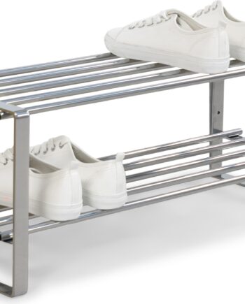 Skoreol Skohylde Spinder Design Rex   Nikkelfarvet Stål  Vægmonteret    Hylder    Par Sko  70ã 27ã 29 Cm