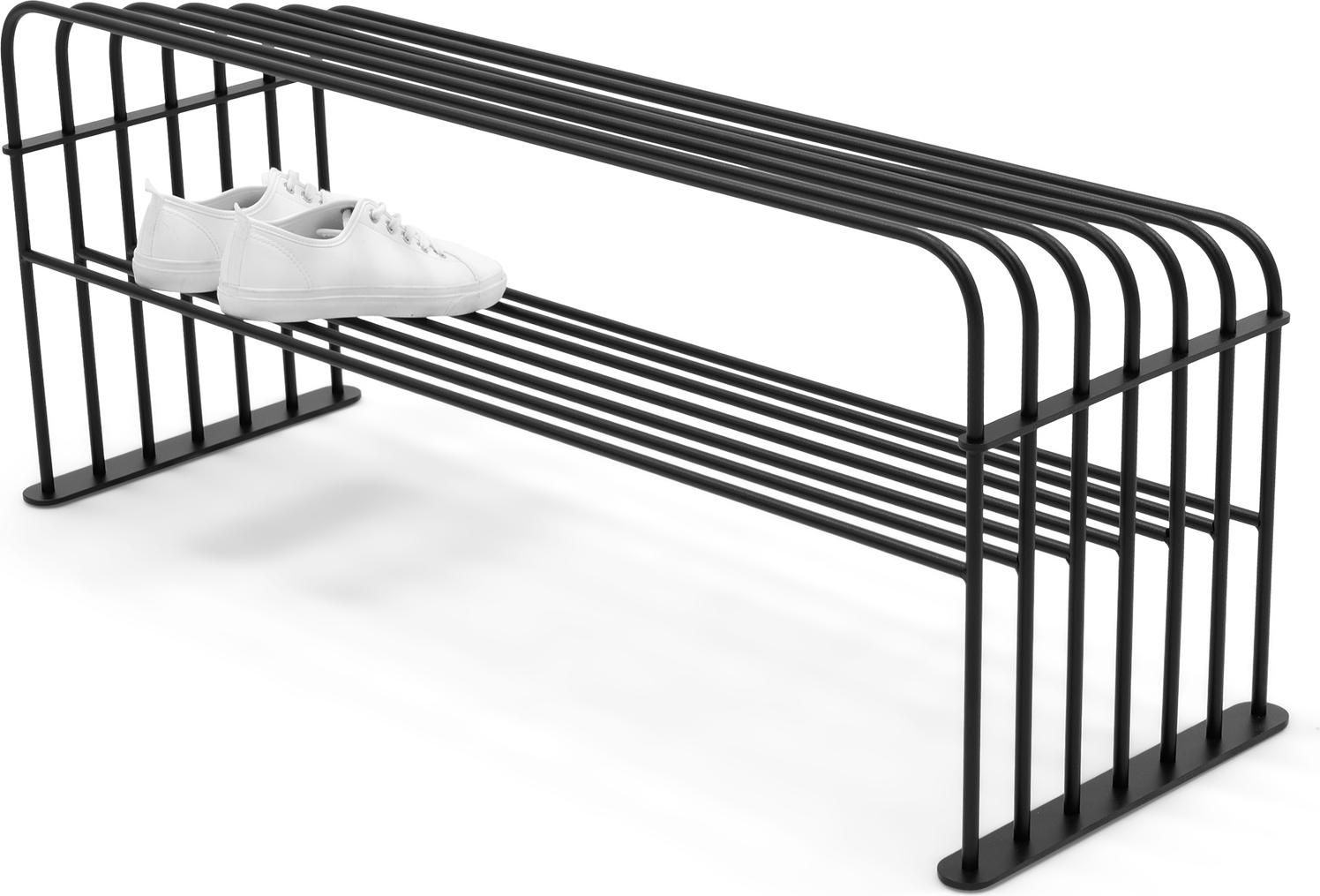 Skoreol Spinder Design Grid Sort Pulverlakeret Stål Hylder Pladsbesparende H40 5ã B100ã D34 Cm