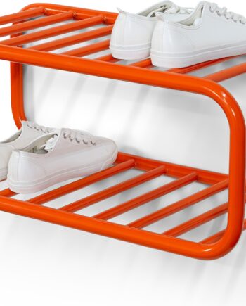 Skoreol Spinder Design Retro Vægmonteret Orange Stål H28xb72xd35   Cm