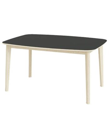 Skovby Sm118 Spisebord Eg Hvidolie   Sort Laminat  : Erling Christensen Møbler