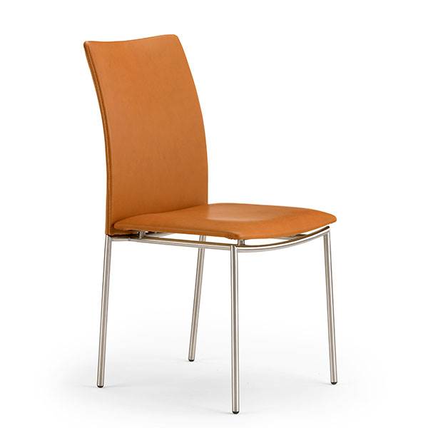 Skovby Sm58 Spisebordsstol Stålstel Cc Cognac Læder  : Erling Christensen Møbler