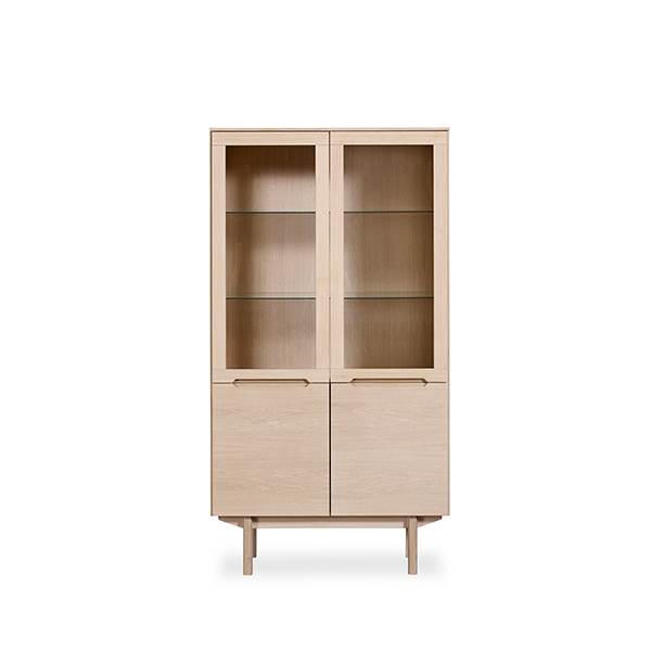 Skovby Sm307 Vitrine Hvidolieret Eg  : Erling Christensen Møbler