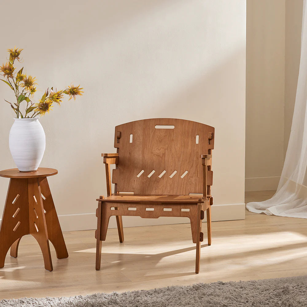 Smuk Stol   Enkel  Moderne Udtryk  55x72x70 Cm  Brun
