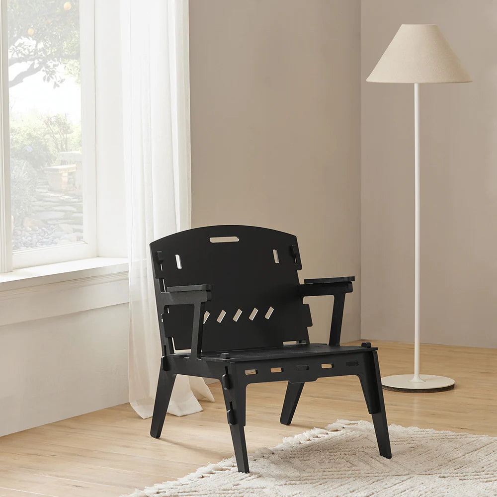 Smuk Stol   Enkelt  Moderne Udtryk  55x72x70 Cm  Sort