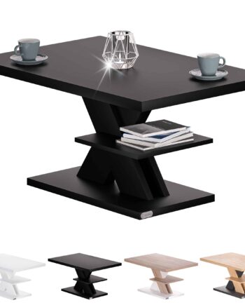 Sofabord Detroit Sort 90x60x45cm
