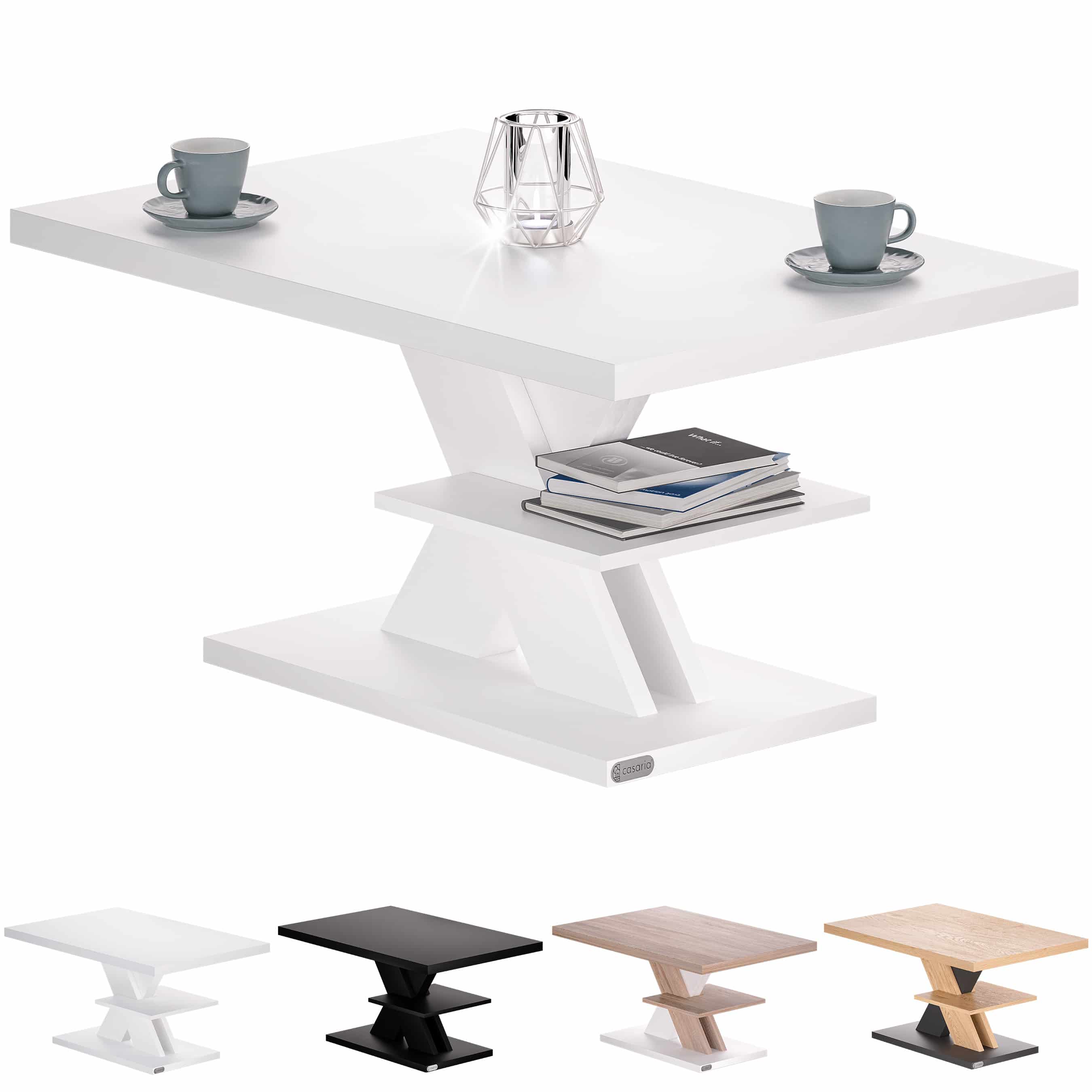 Sofabord Detroit  90x60x45cm  Hvid