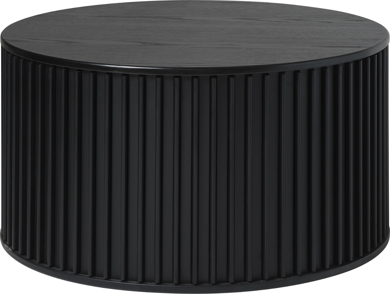 Sofabord Nordique Design Siena Rundt ø85ã 45 Cm Sortmalet Egetræ   Mdf   Nordisk Minimalistisk Kaffebord