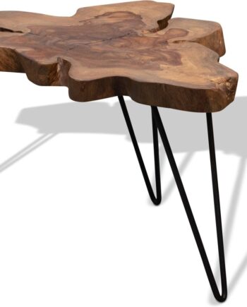 Sofabord Obuzi Beast   Rosentræsrod Med Jernstel ø85   H45 Cm   Rustik Elegance