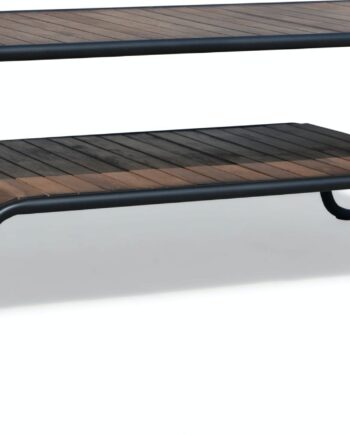 Sofabord Obuzi Christiania Dark  Rustikt Loungebord   Rosentræ Og Jern Med Underbord  120x60x45 Cm