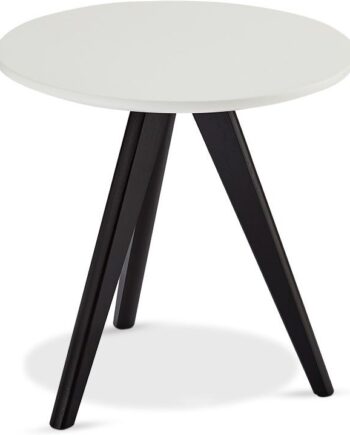Sofabord Og Kaffebord Raymond   Hallmark Lane  Mdf Hvid Sort ø48ã 45 Cm