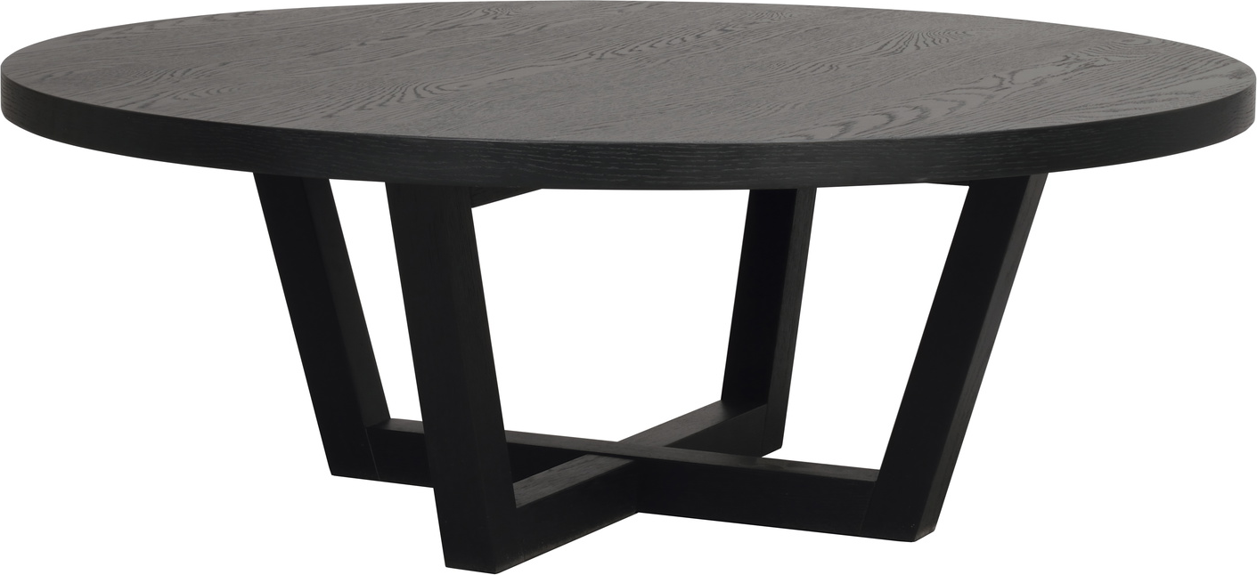 Sofabord Rowico Boxford ø110   H40 Cm Sort   Skandinavisk Loungebord