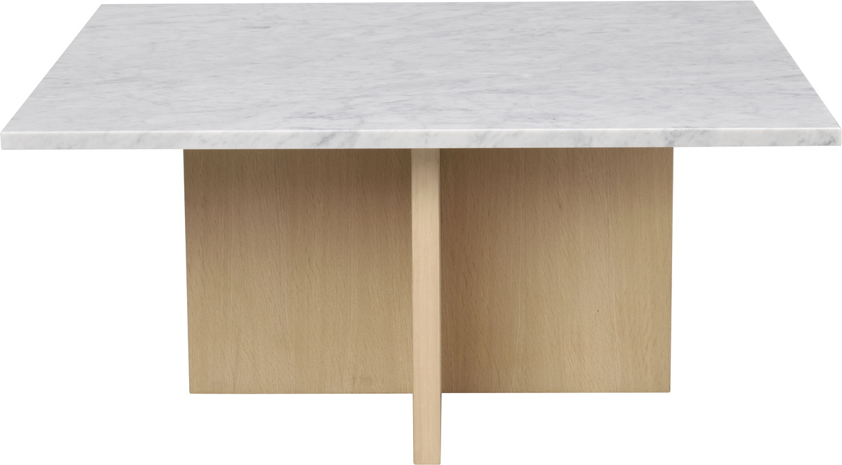 Sofabord Rowico Brooksville Firkantet Hvid Carrara-marmor 90ã 90 Cm