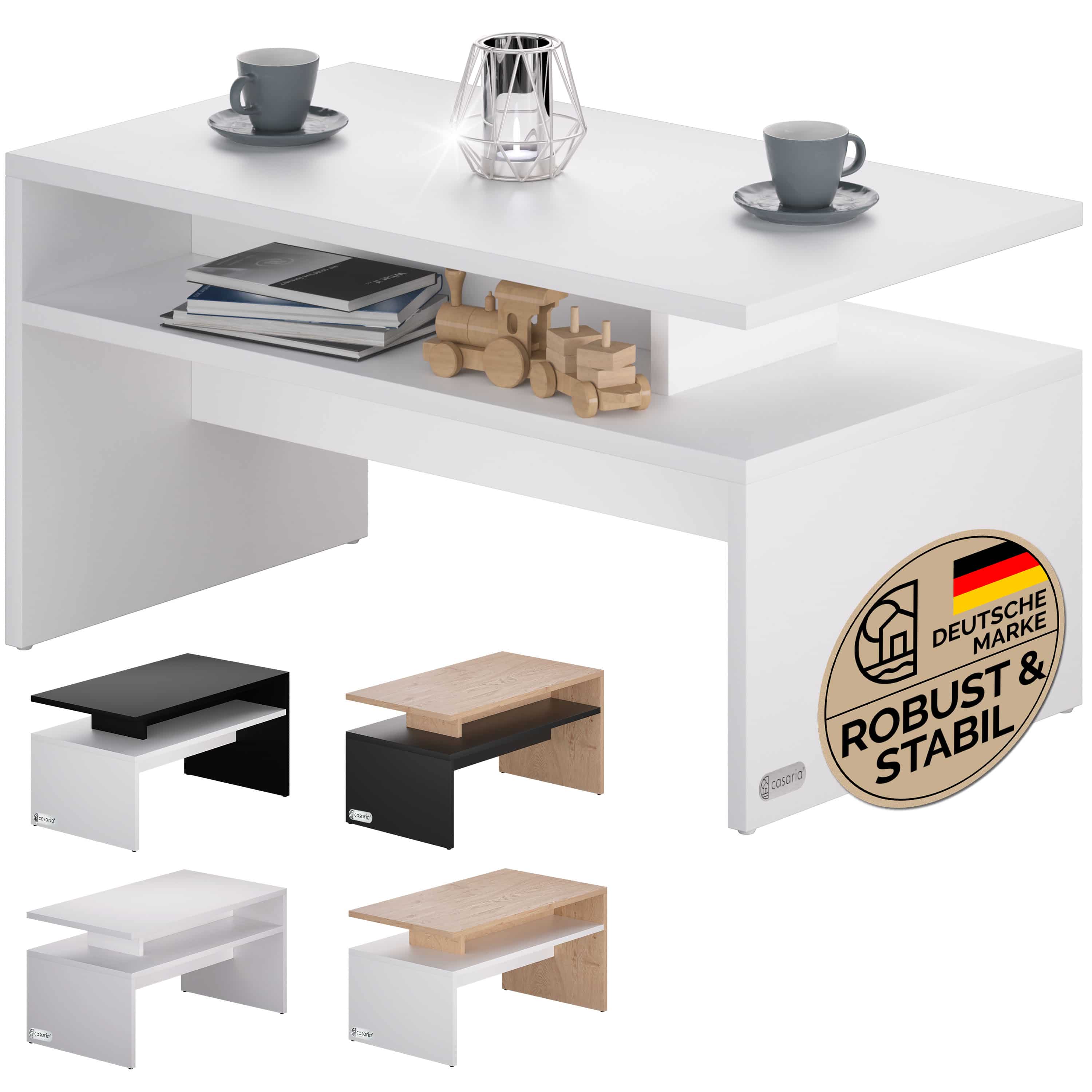 Sofabord Sacramento  92x50x47 Cm  Hvid
