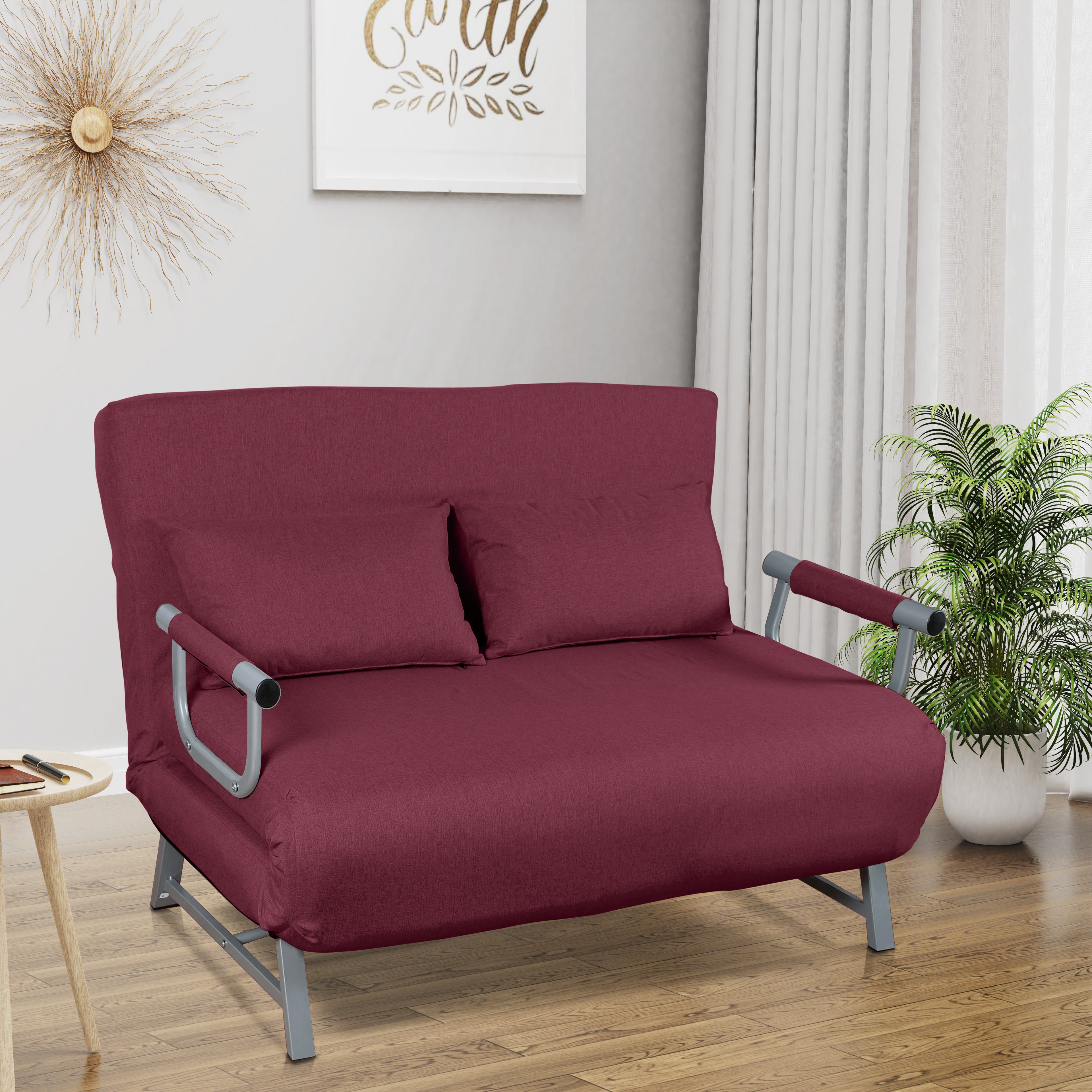 Sofaseng Til Studieboligen Eller Gæsteværelset  Sofamål Ca     95      127      78 Cm  Bordeaux-rød