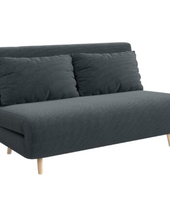 Sovesofa  Gæsteseng   -positions Justerbar Ryglæn  Corduroy-look  Op Til 120 Kg  141   90   81 Cm  Mørkegrå