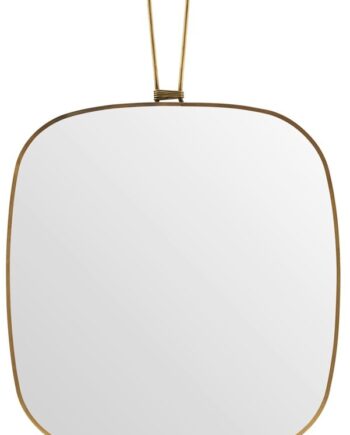 Spejl Med Ramme Meraki Meca Antik Messing 28x26 Cm Vægspejl Til Vådrum