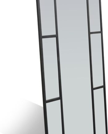 Spejl Obuzi Factoria 200x100 Cm Sort Jernramme Industrielt Vægspejl