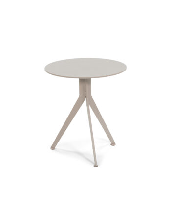 Spinder Design Daley Low Sidebord  Rund Silky Taupe Stål  ø38
