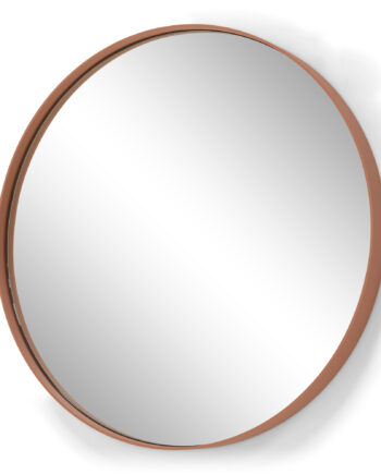 Spinder Design Donna Vægspejl  Rund Spejlglas Og Terracotta Stål  ø60